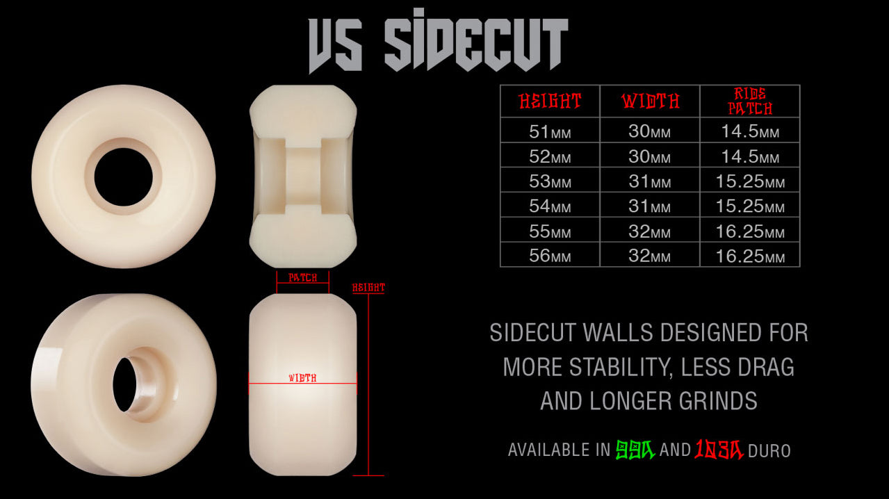 Bones Retros V5 Sidecut 99A STF Skateboard Wheels White 52mm