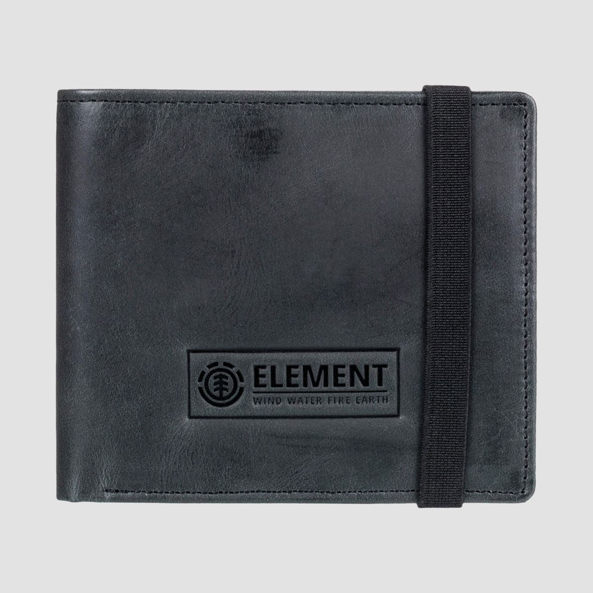 Element Strapper Leather Wallet Black