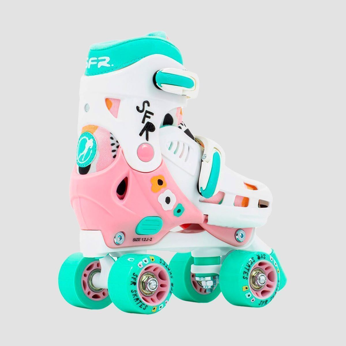 SFR Storm V Adjustable Quad Skates Flower - Kids