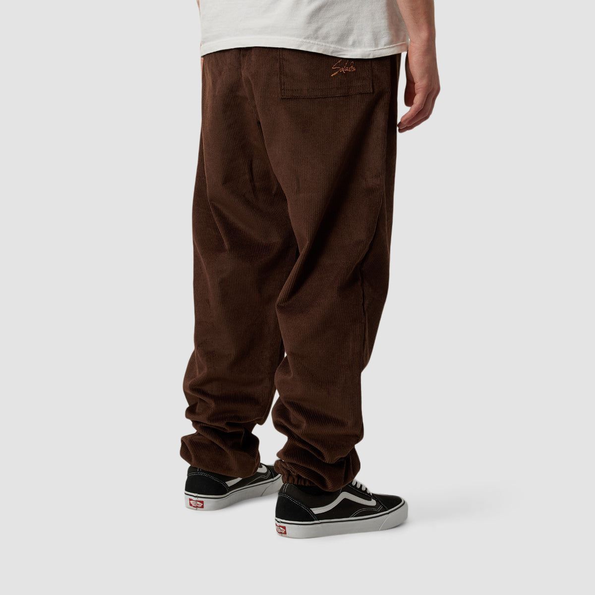 Salads Handmade Corduroy Trousers Brown