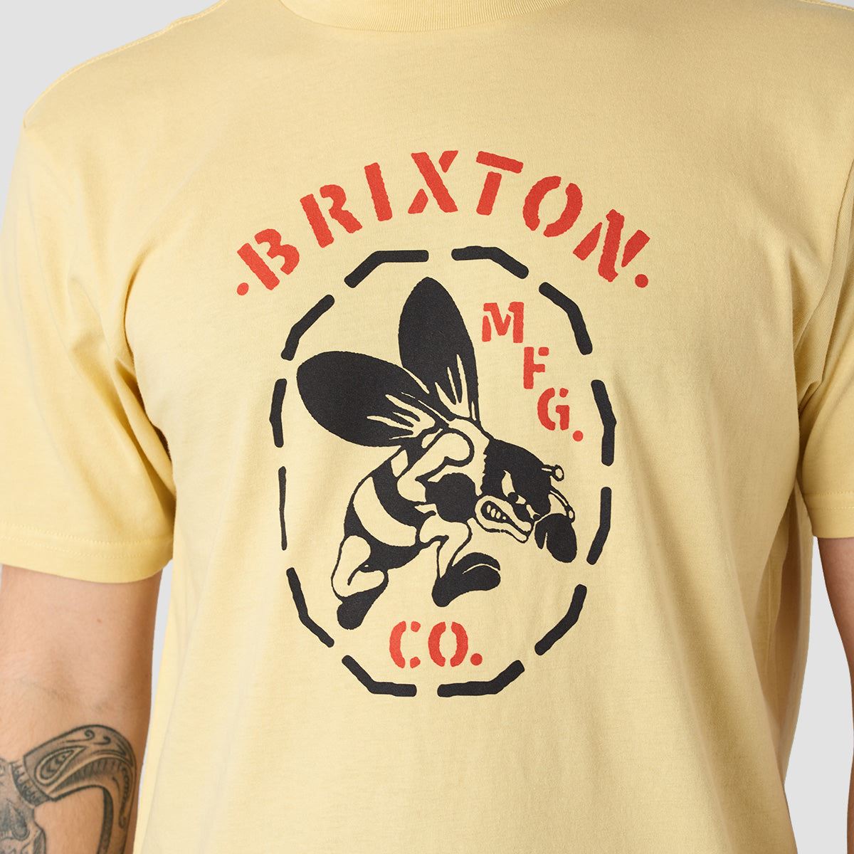 Brixton Reeder Tailored T-Shirt Straw