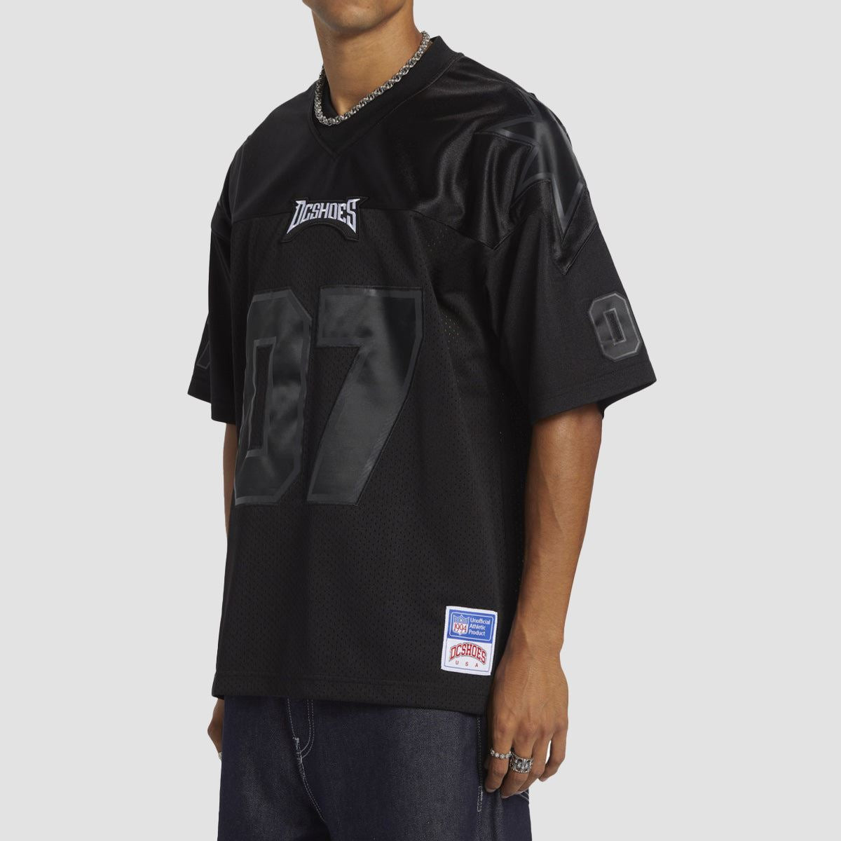 DC Blackout Football Jersey T-Shirt Black