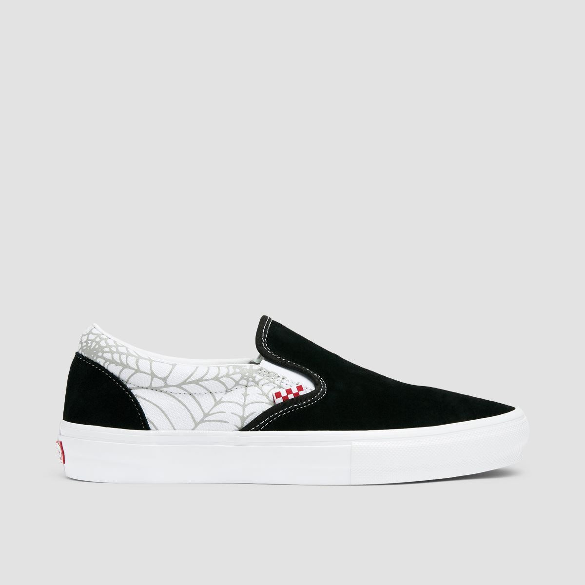 Vans Skate Slip-On Shoes - Black Widow Spider Black/White/Red