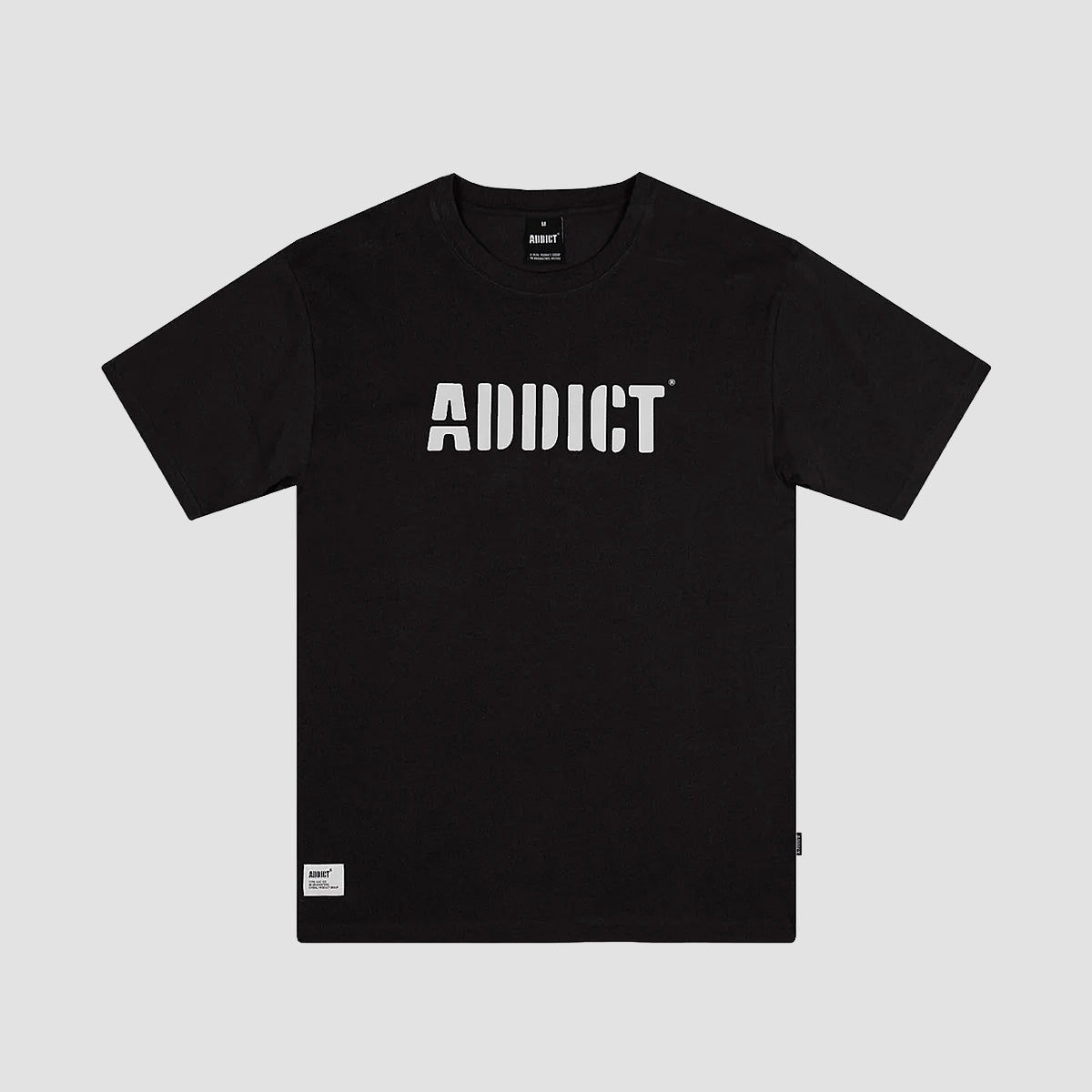 Addict Stencil T-Shirt Black