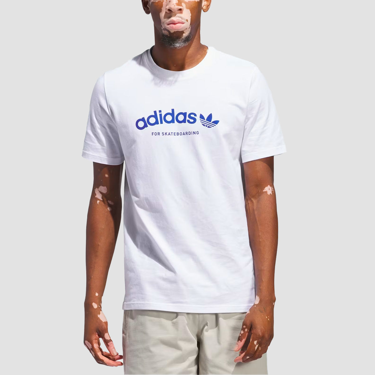 adidas 4.0 Arched Logo T-Shirt White/Team Royal Blue