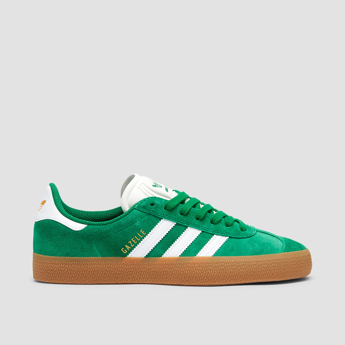 adidas Gazelle ADV Shoes - Green/Cloud White/Gold Metallic