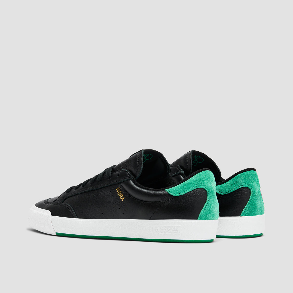 adidas Nora Signature Skateboarding Shoes - Core Black/Green/Ftwr White