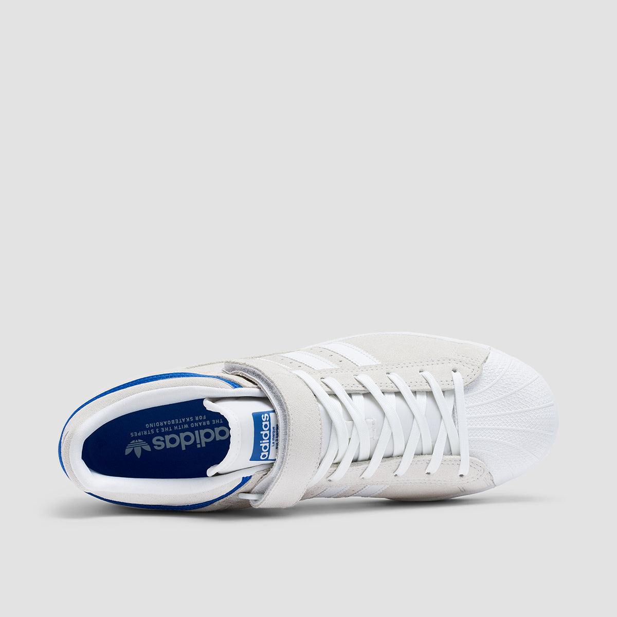 adidas Pro Shell ADV Mid Shoes - Crystal White/Ftwr White/Team Royal Blue