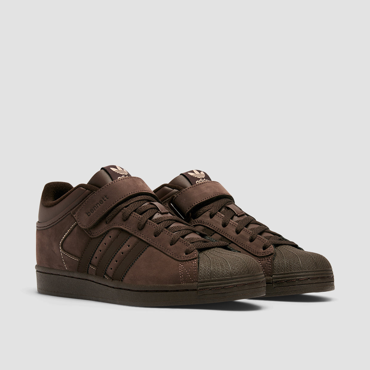 adidas Pro Shell ADV x Niels Bennett Mid Top Shoes Brown Dark Brown