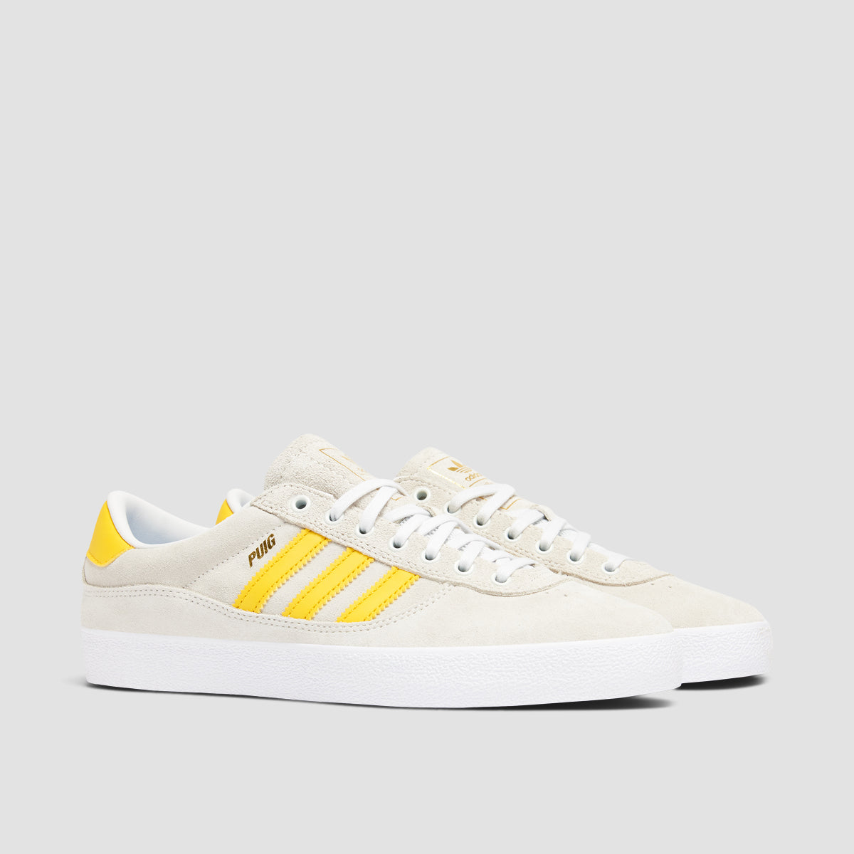 adidas Puig Indoor Shoes - Crystal White/Bold Gold/Ftwr White