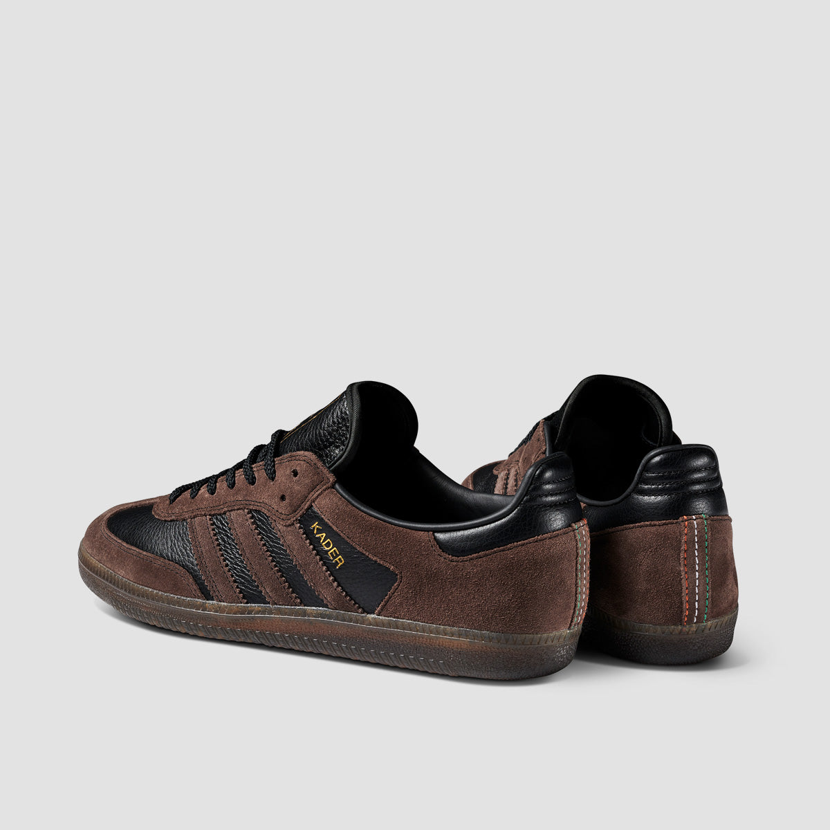 adidas Samba ADV X Kader Shoes - Core Black/Brown/Gum5