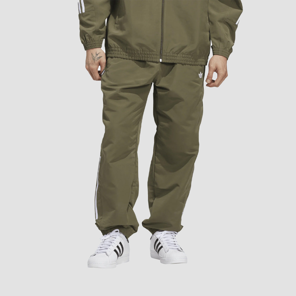 adidas Skateboarding Gatsele Track Pants (Gender Neutral) Olive Strata/White