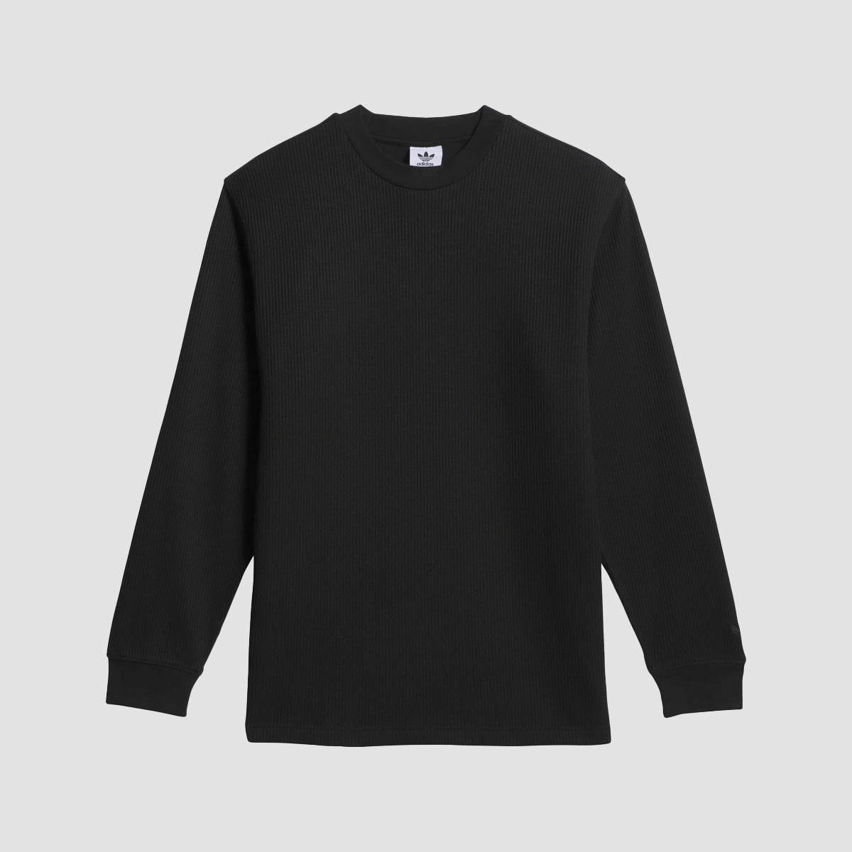 adidas Skateboarding Waffle Knit Longsleeve T-Shirt (Gender Neutral) Black