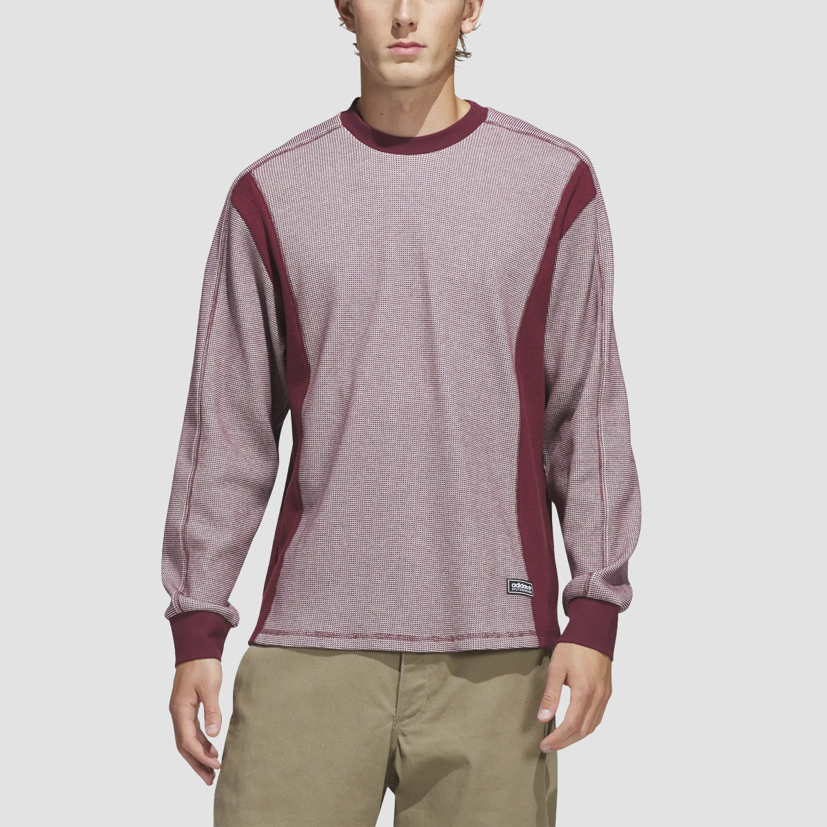 adidas Skateboarding Waffle Longsleeve T-Shirt Core White/Shadow Red