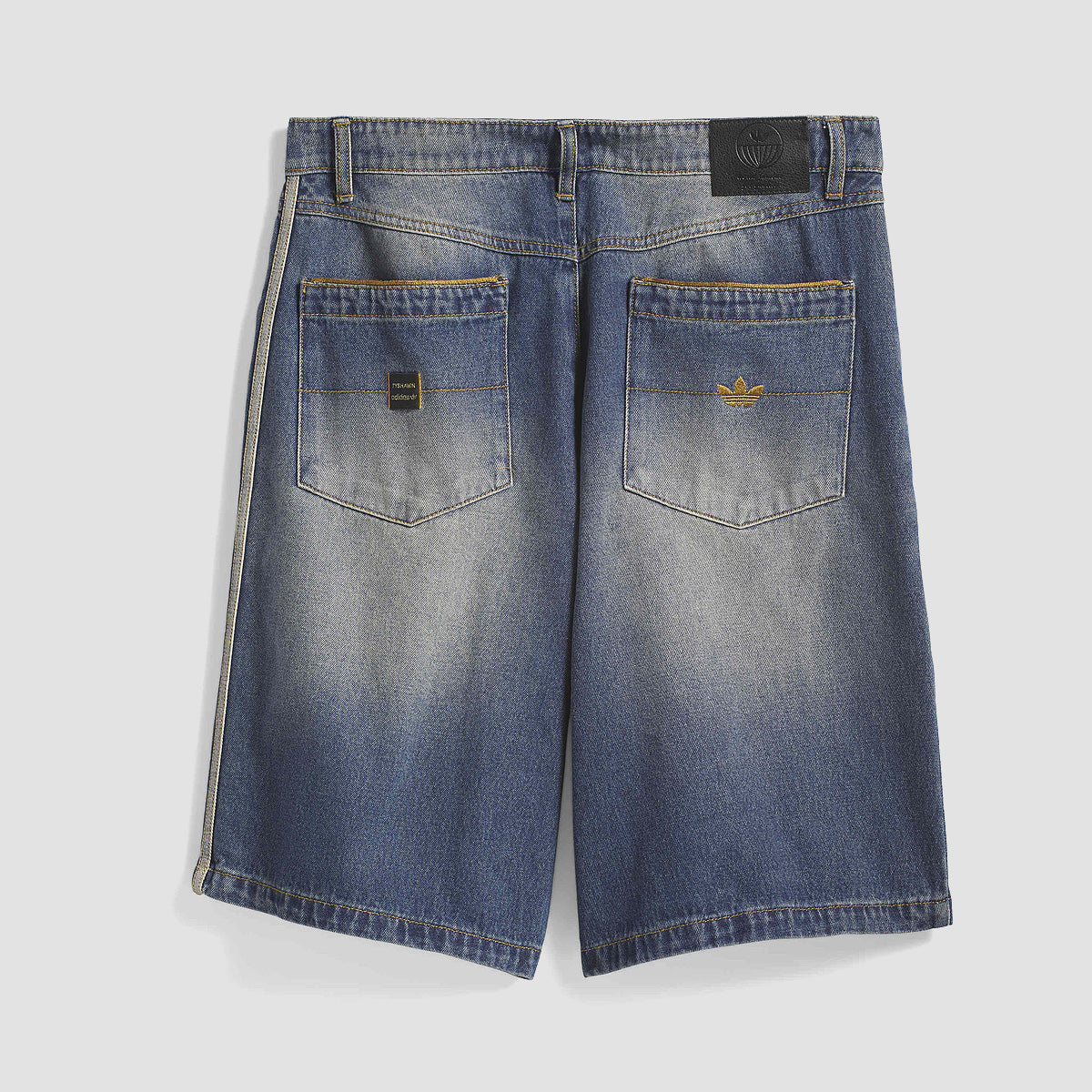 adidas Skateboarding X Tyshawn Washed Denim Shorts Indigo Denim