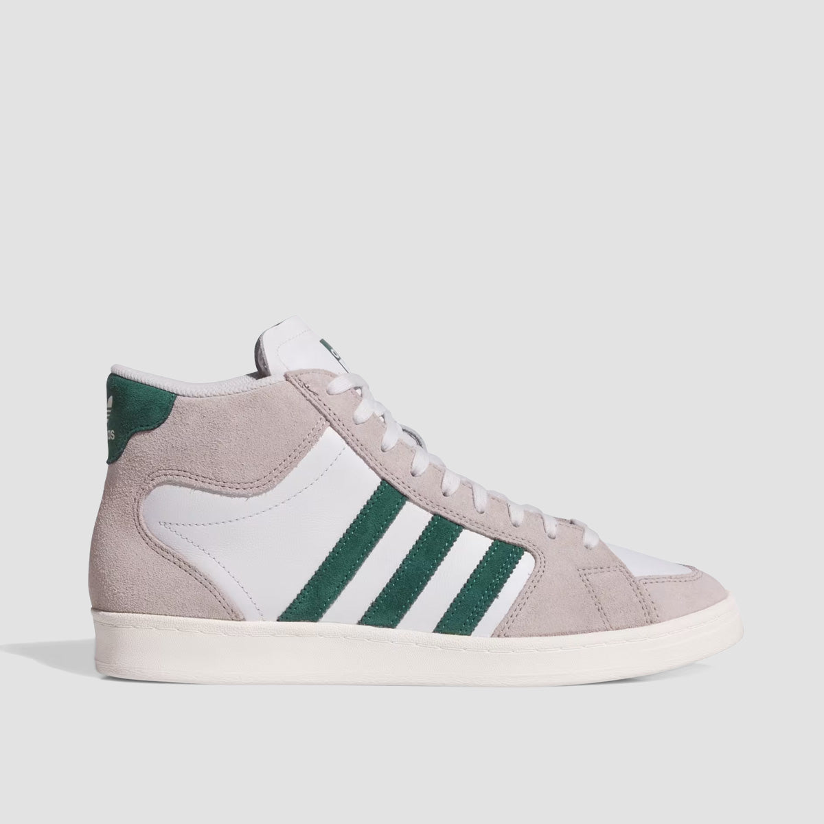 adidas Superskate High Top Shoes - Clear Granite/Collegiate Green/Crystal White