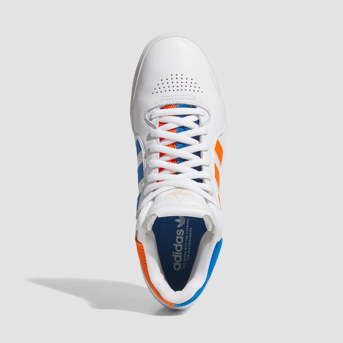 adidas Tyshawn Mid Top Shoes - Ftwr White/Orange/Bluebird