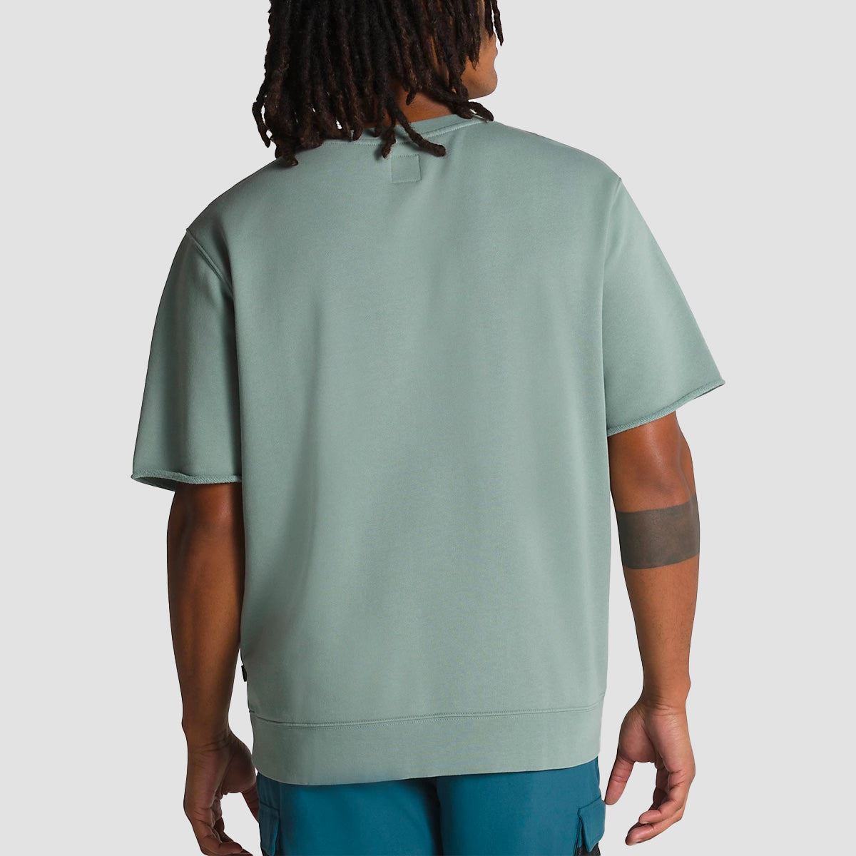 Vans Lost Outside Short Sleeve Crew Sweat Chinois Green