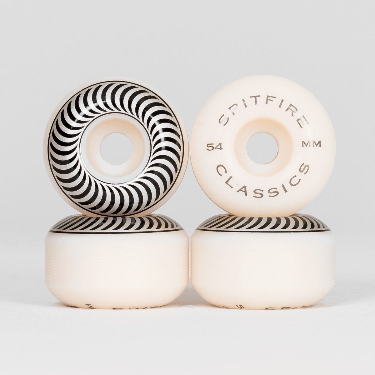 Spitfire Classic Skateboard Wheels White/Silver 54mm