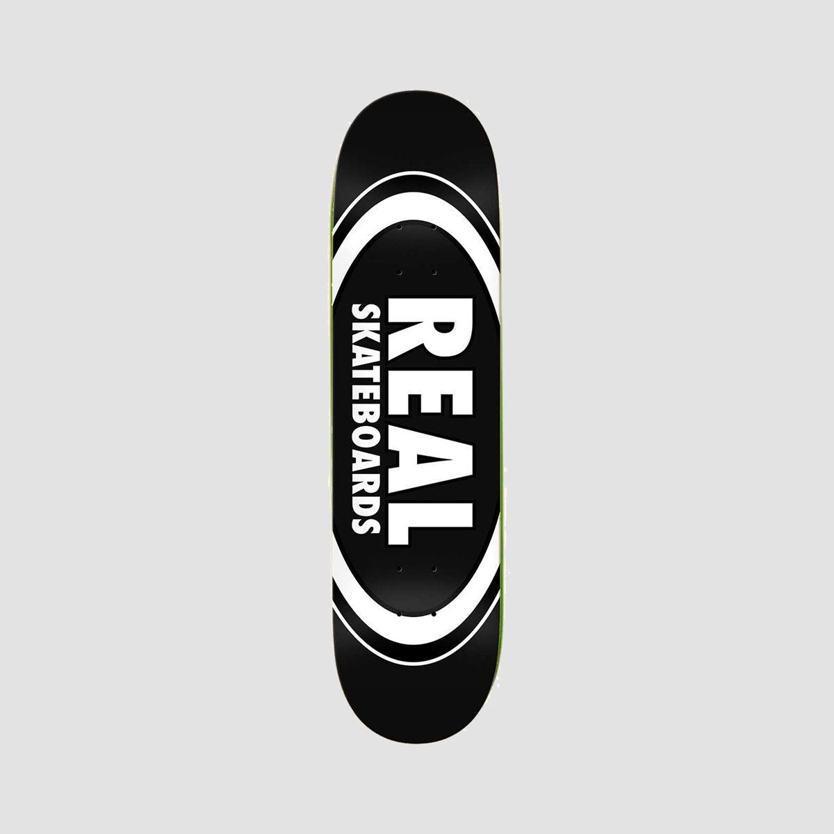 Real Team Classic Oval Skateboard Deck Black - 8.25"