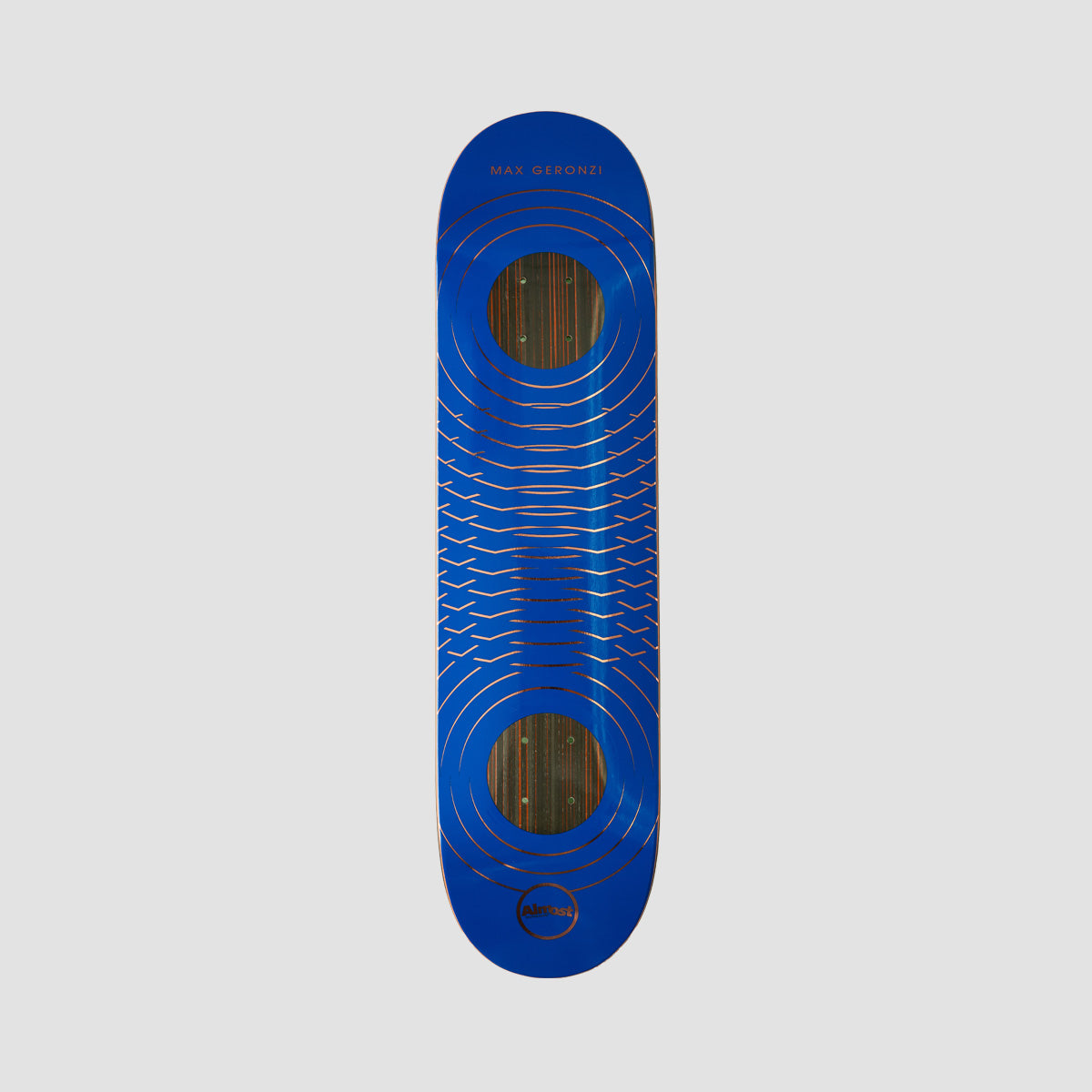 Almost Knock Out Rings Impact Skateboard Deck Max Geronzi/Blue - 8