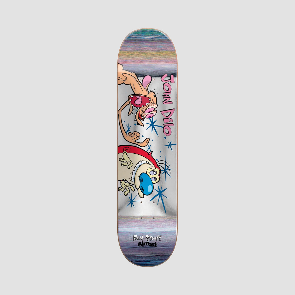 Almost Ren & Stimpy Fingered R7 Skateboard Deck John Dilo - 8.375"
