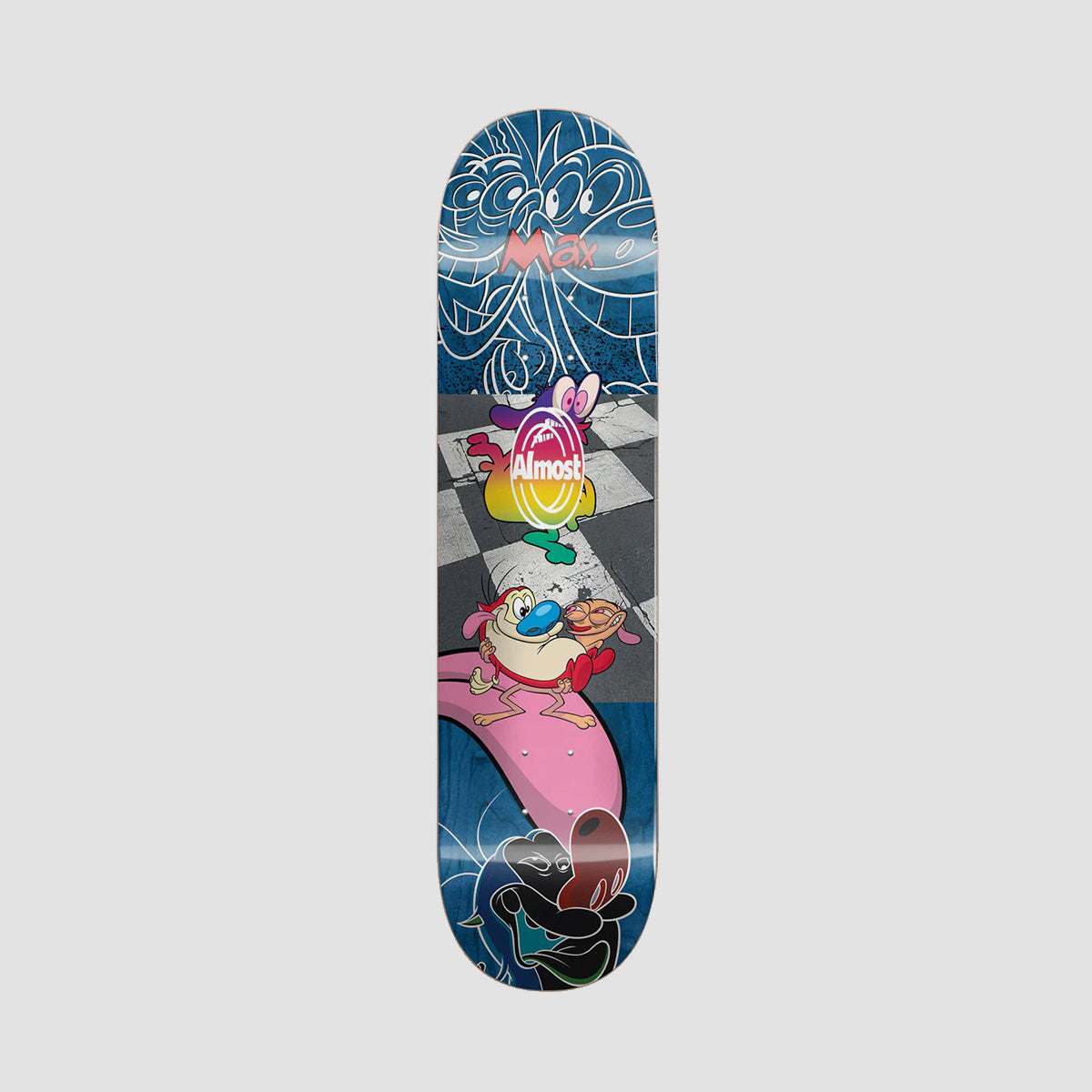 Almost Ren & Stimpy Mixed Up R7 Skateboard Deck Max Geronzi - 8.5"