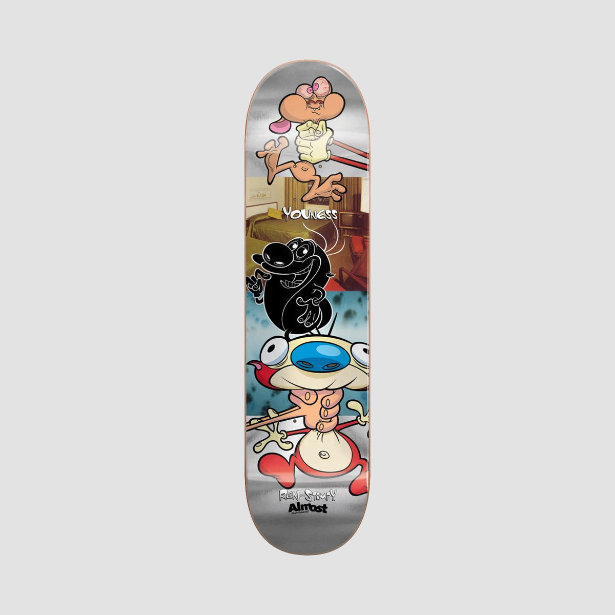 Almost Ren & Stimpy Room Mate R7 Skateboard Deck Youness Amrani - 8"