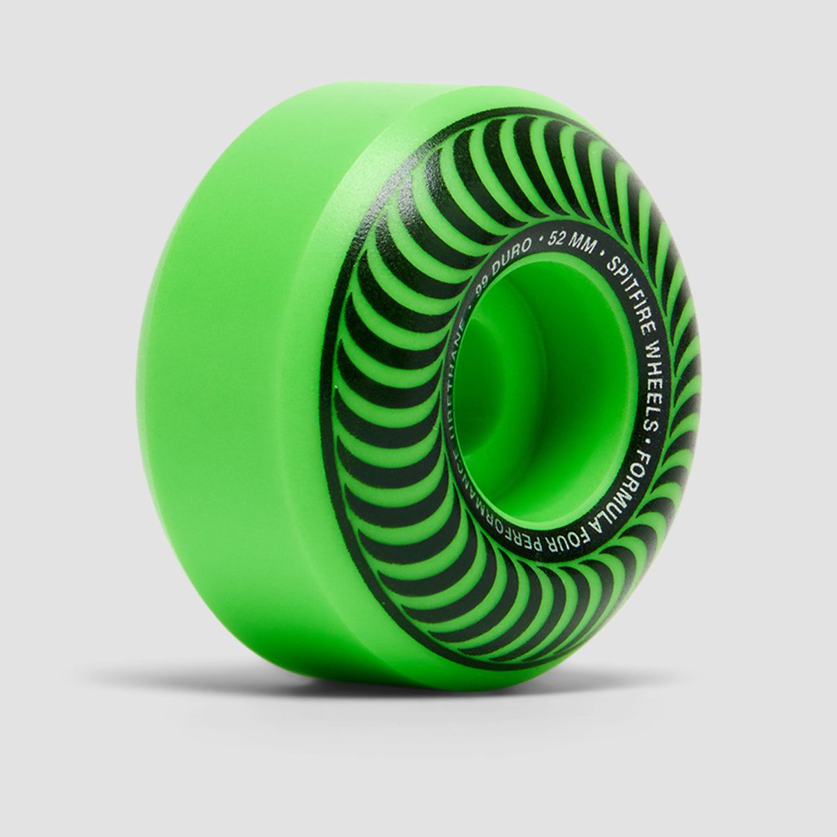 Spitfire Formula Four Classic 99DU Skateboard Wheels Neon Green 52mm