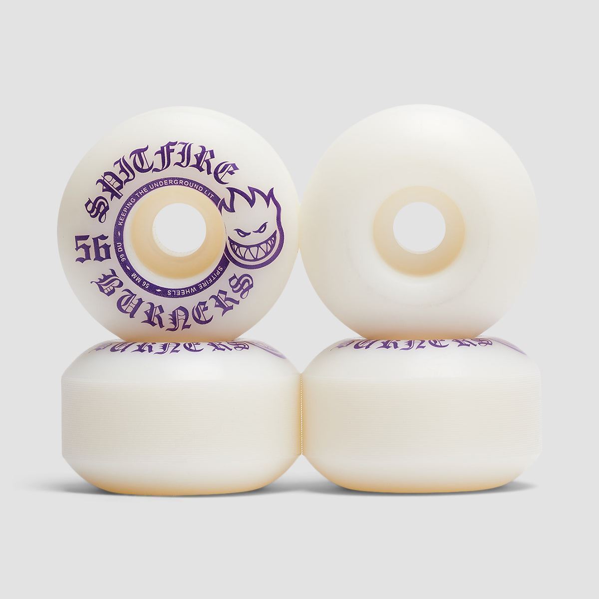 Spitfire Burners 99DU Skateboard Wheels White 56mm