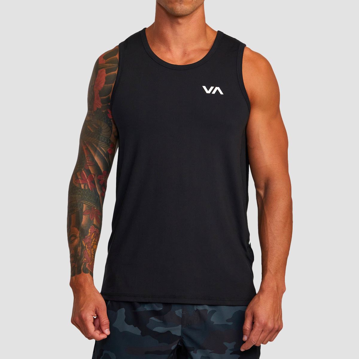 RVCA VA Sport Vent Scoop Neck Vest Black