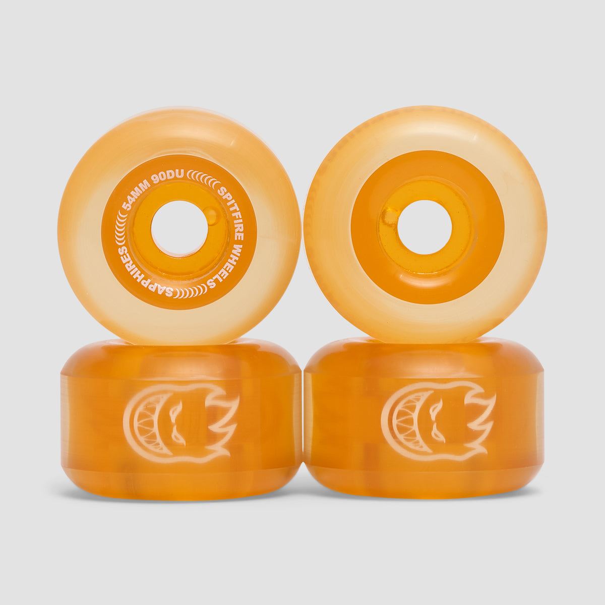 Spitfire Sapphires 90DU Skateboard Wheels Orange 54mm