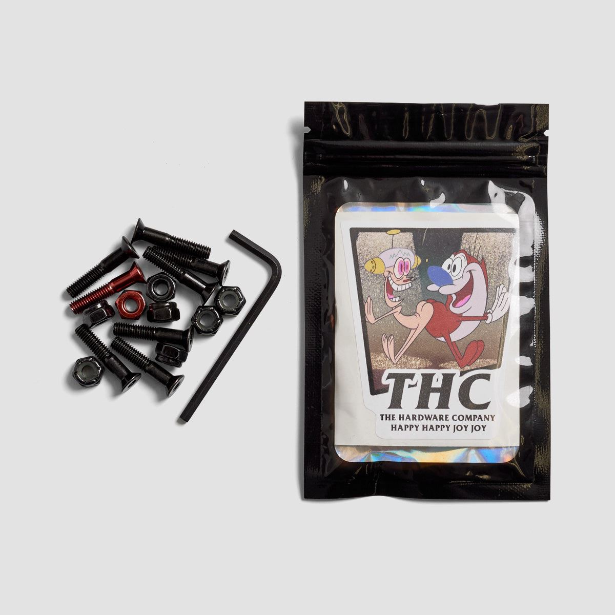 The Hardware Company THC Ren And Stimpy Allen Truck Bolts Black/Red 1"