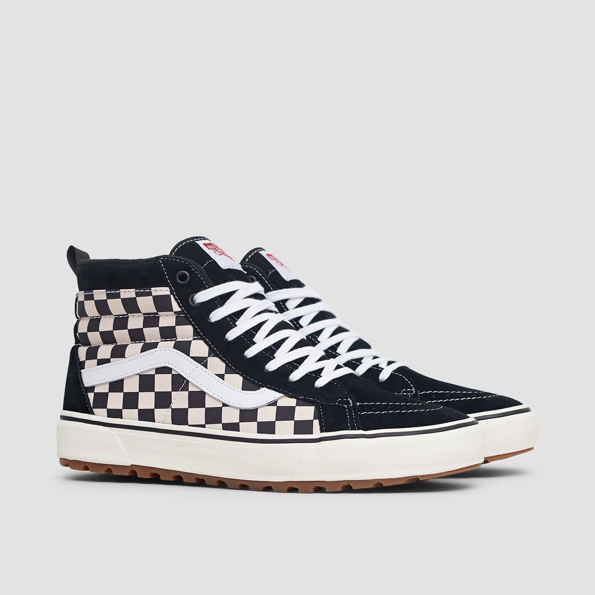 Vans Sk8-Hi MTE-1 High Top Shoes - Black/White/Checkerboard