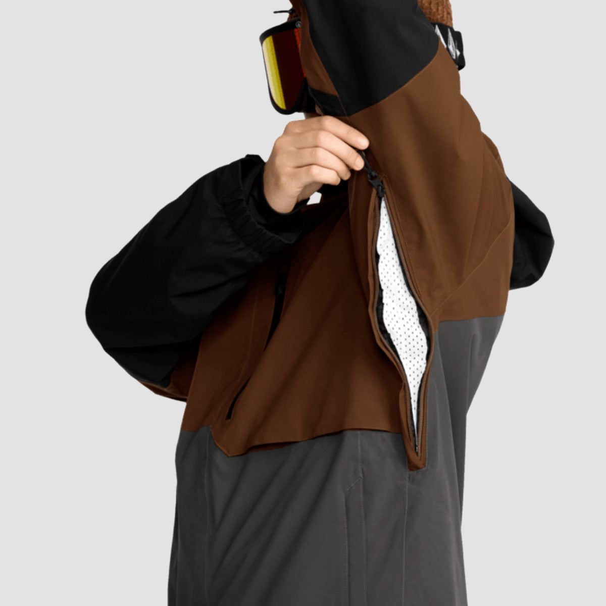 Volcom RNGE Stretch 30K Snow Jacket Brown