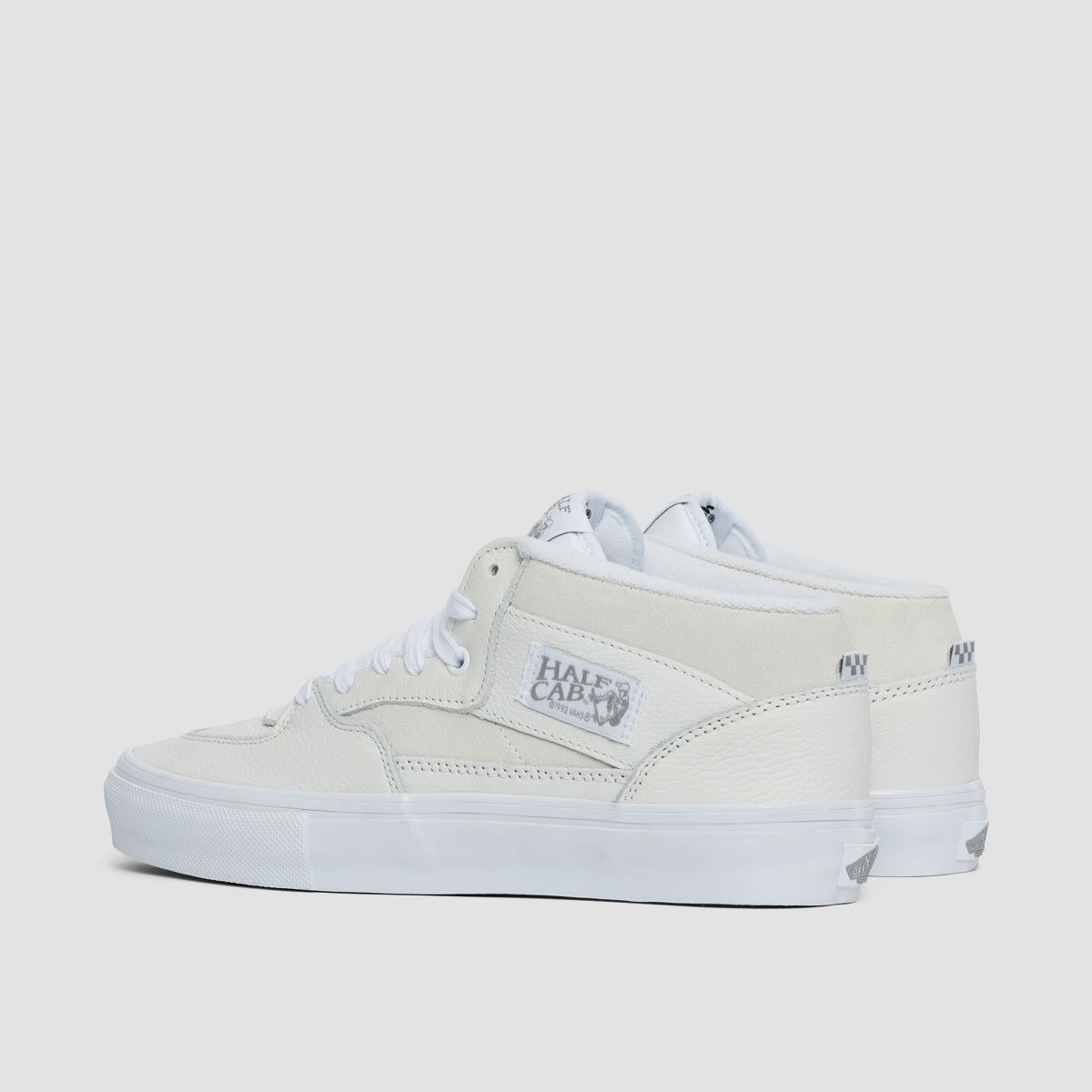 Vans Skate Half Cab Mid Top Shoes - Daz White/White