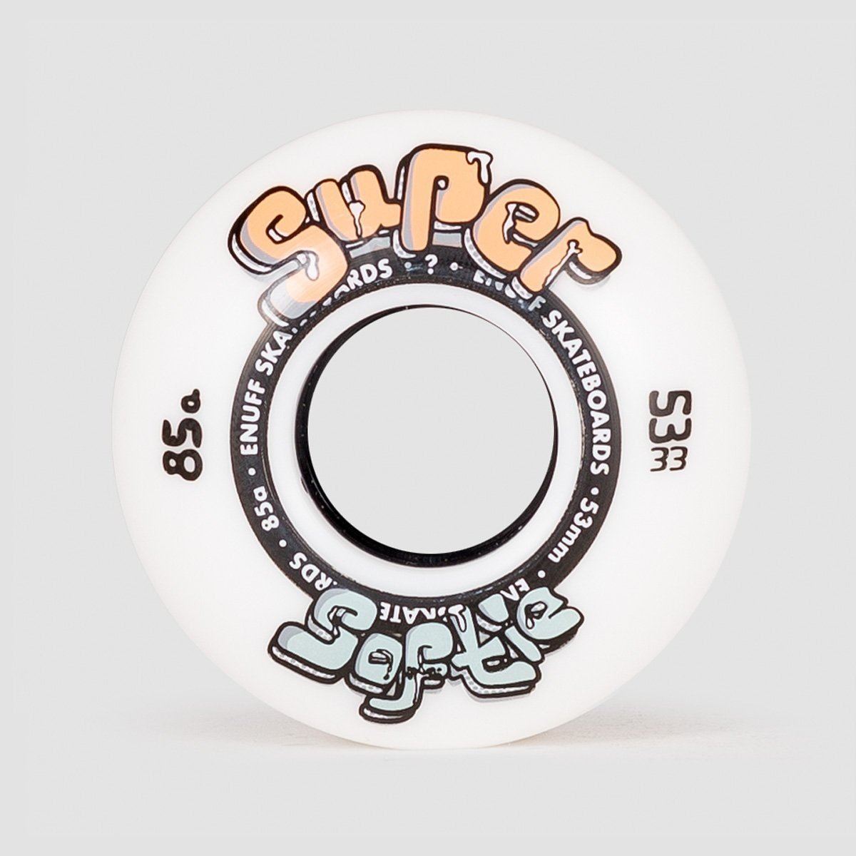 Enuff Super Softie Skateboard Wheels White 53mm