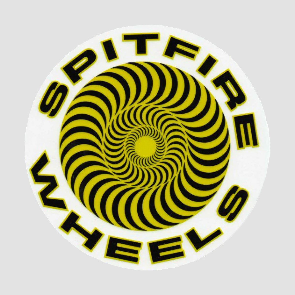 Spitfire Large Swirl Sticker Yellow 190mm