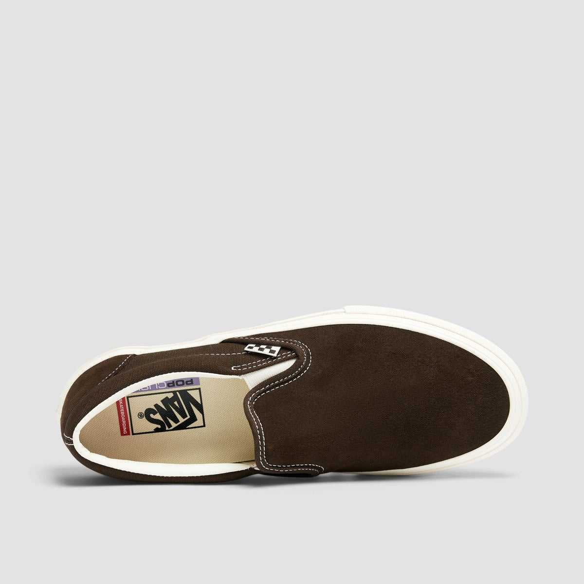 Brown van slip ons online