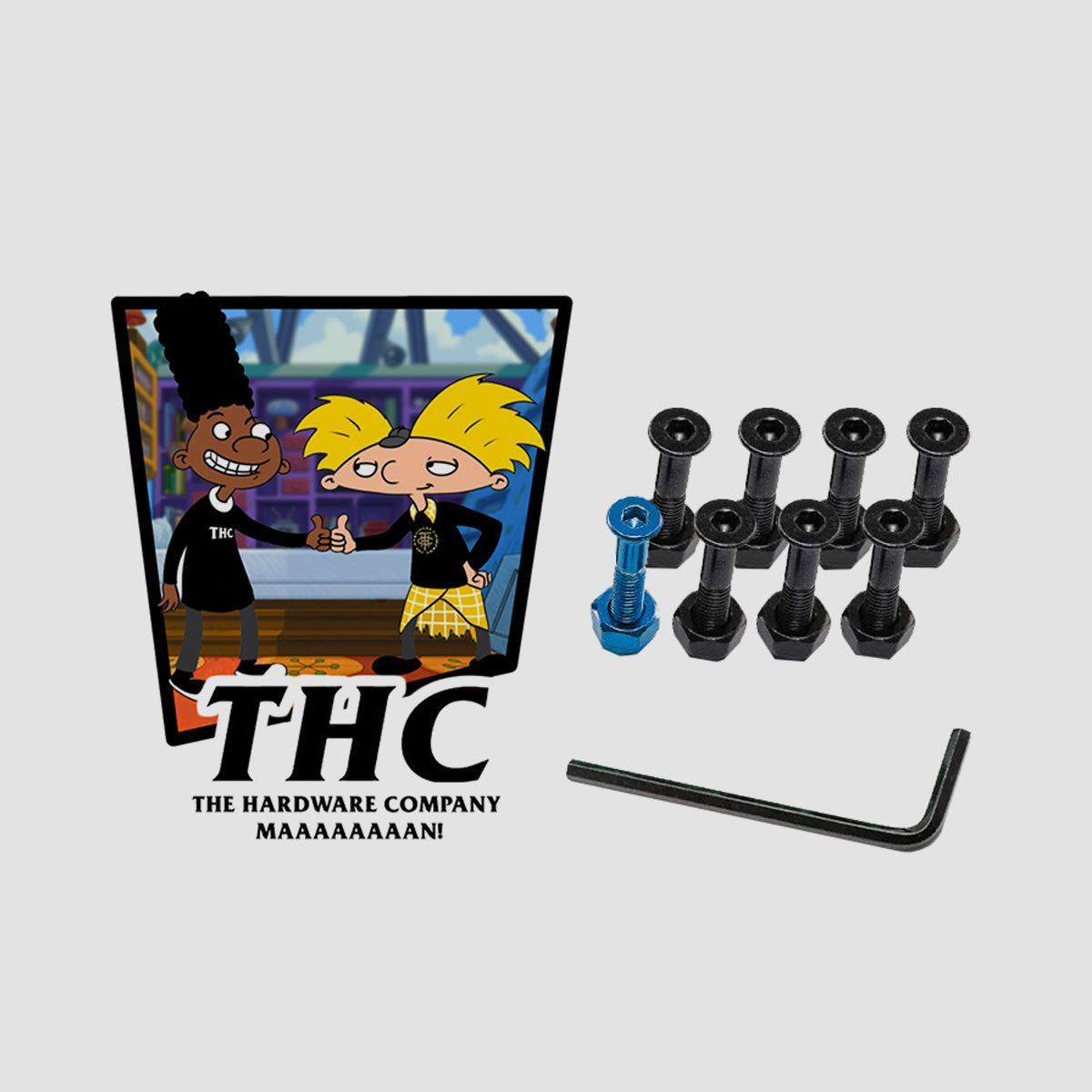 The Hardware Company THC Hey Arnold Allen Truck Bolts Black/Blue 1"