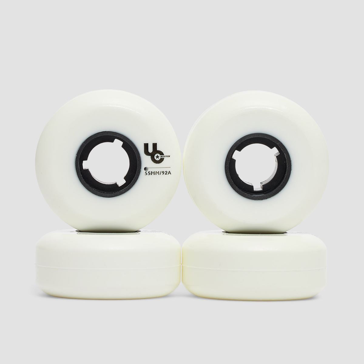 Undercover Team 92A Inline Wheels x4 White 55mm