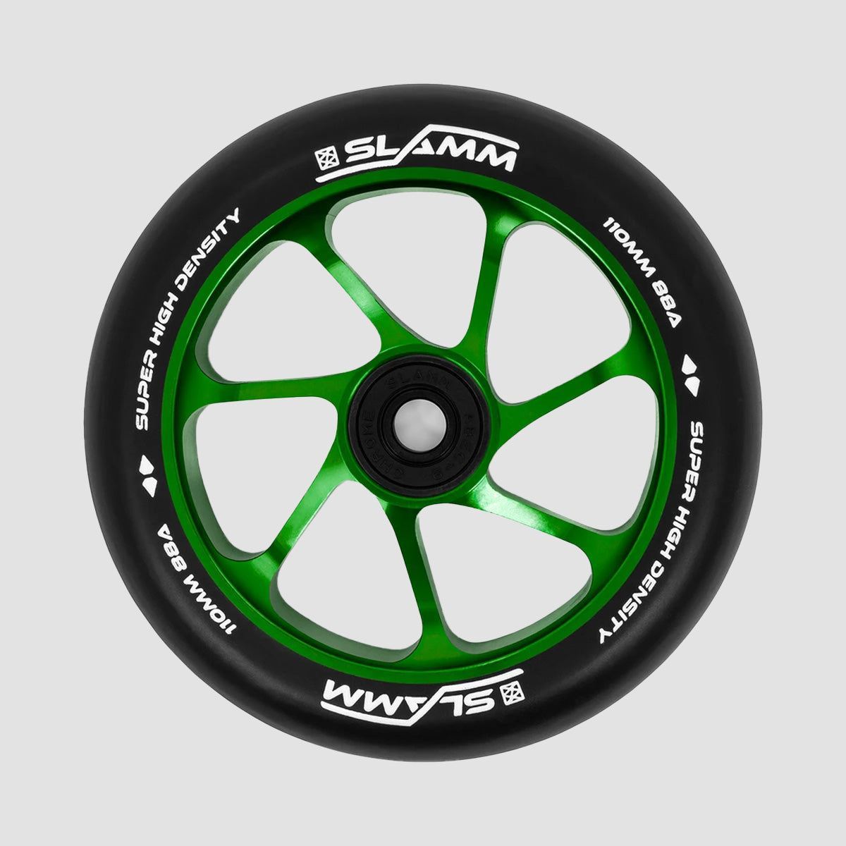 Slamm Team Wheel x1 Black/Green 110mm