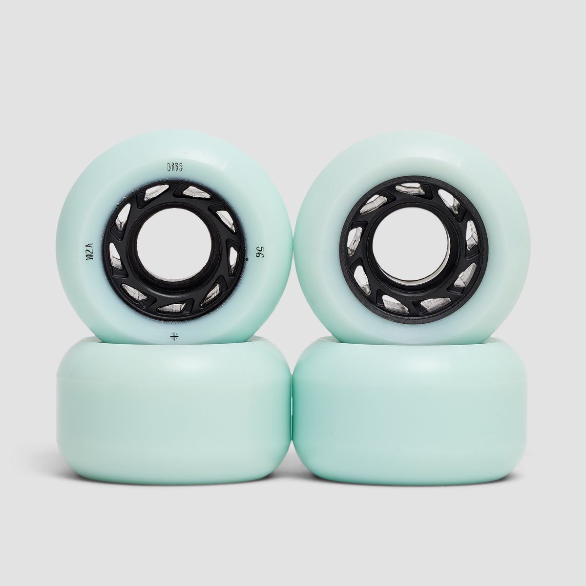 Welcome Orbs Ghost Lites 102A Skateboard Wheels Light Blue/Black 56mm