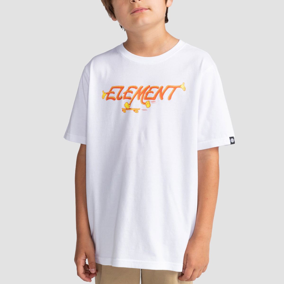 Element Pusher Organic T-Shirt Optic White - Kids