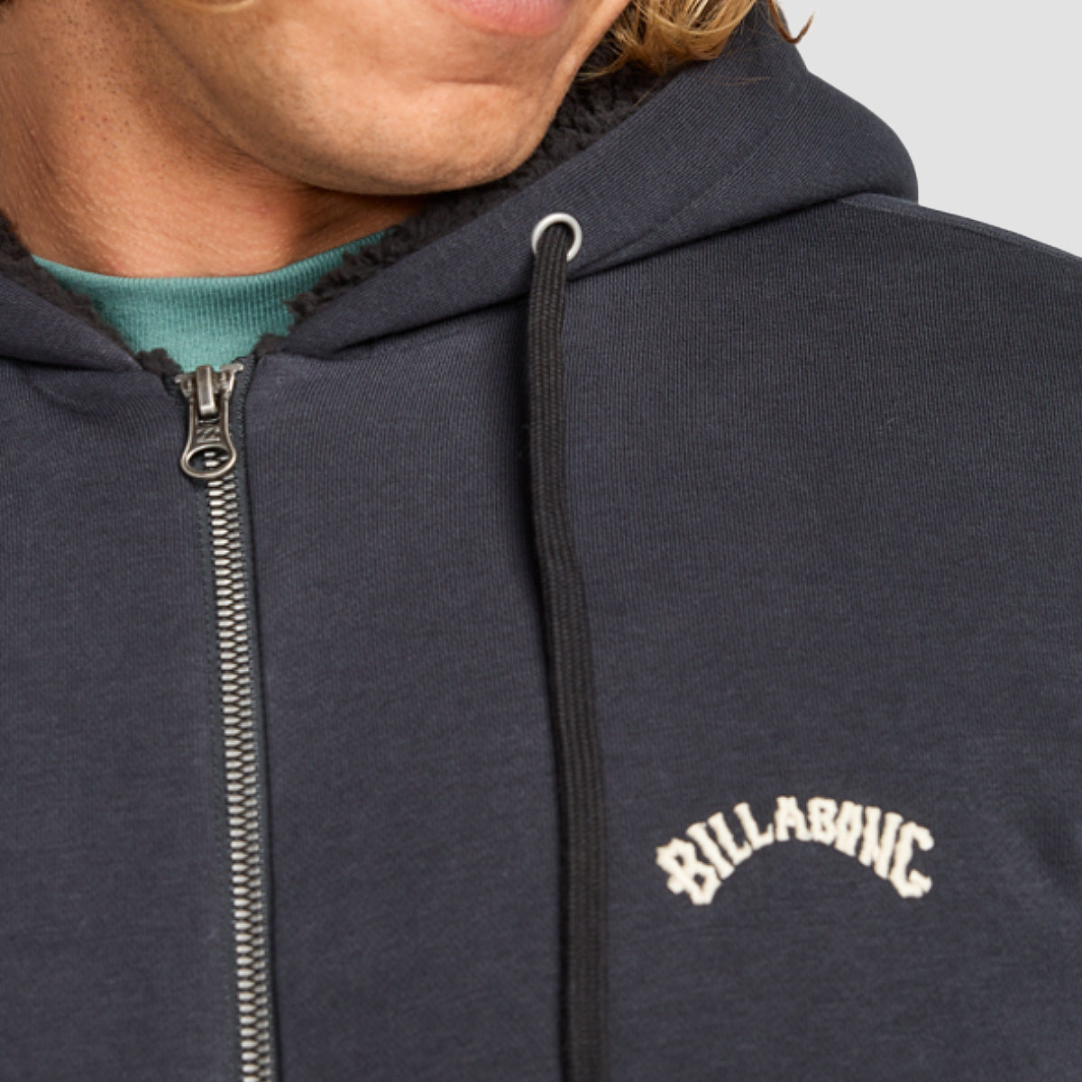 Billabong Arch Sherpa Zip Hoodie Black