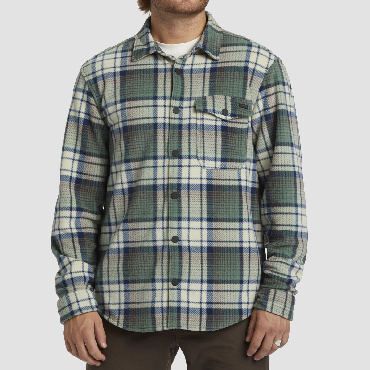 Billabong Furnace Flannel Longsleeve Shirt Taupe