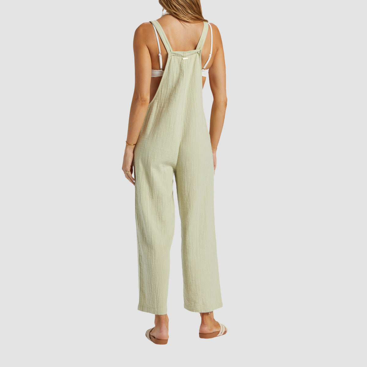 Billabong Pacific Time Strappy Jumpsuit Light Avocado - Womens