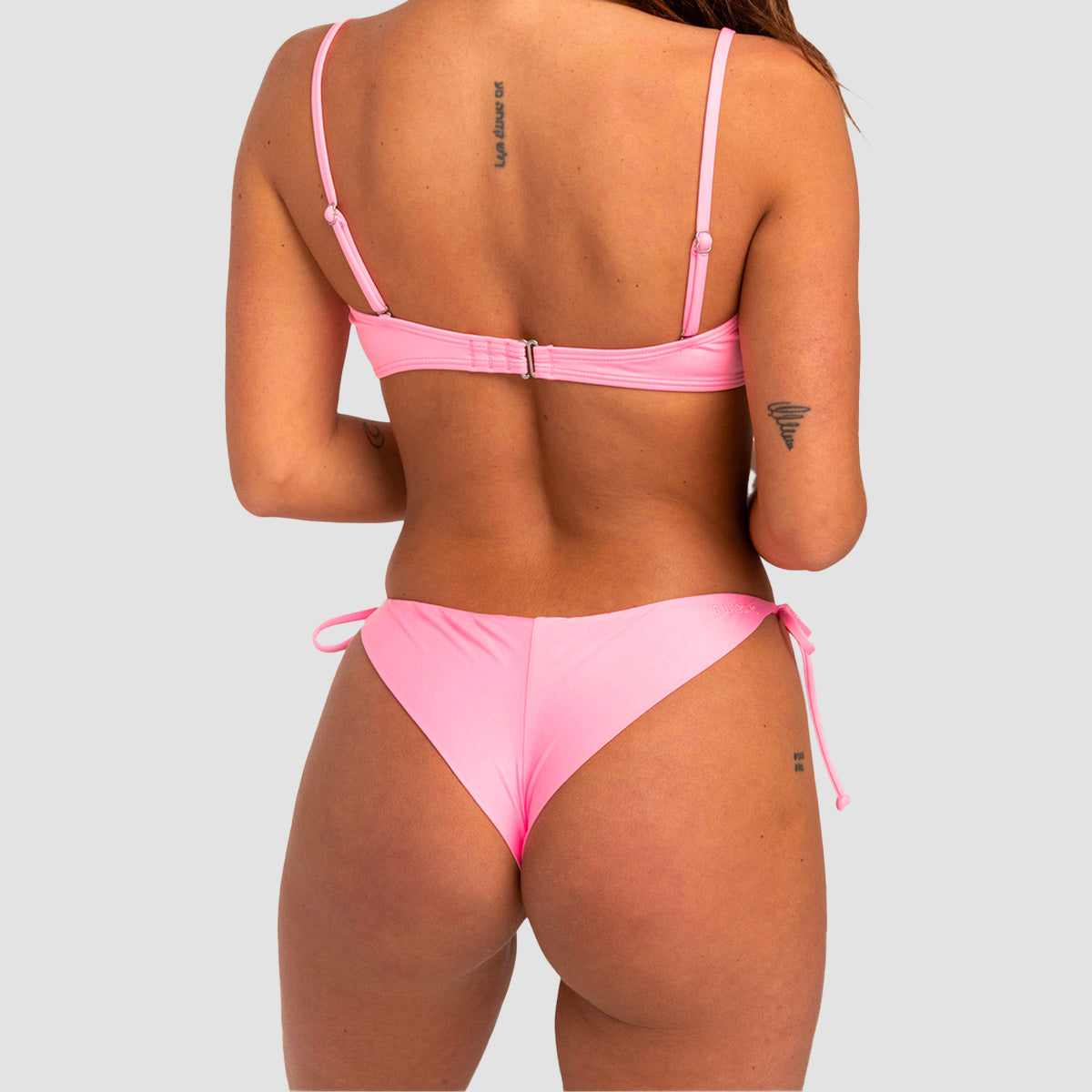 Billabong Sol Searcher Tie Side Mini Bikini Bottoms Pink Daze - Womens