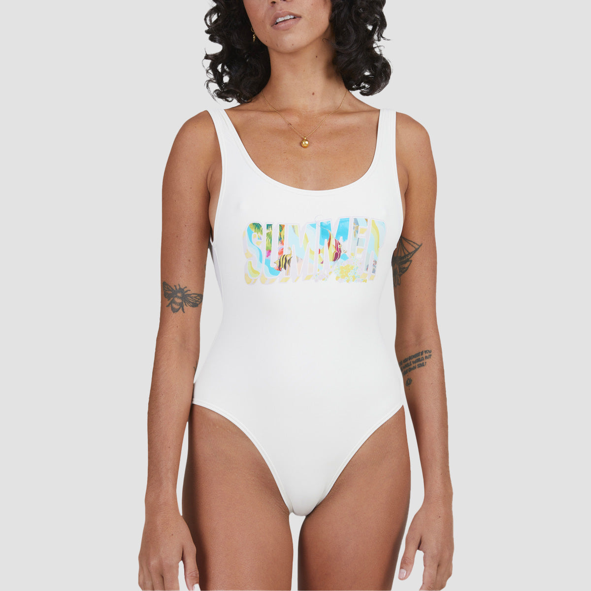 Billabong Summer Tanker One-Piece Swimsuit Salt Crystal - Womens