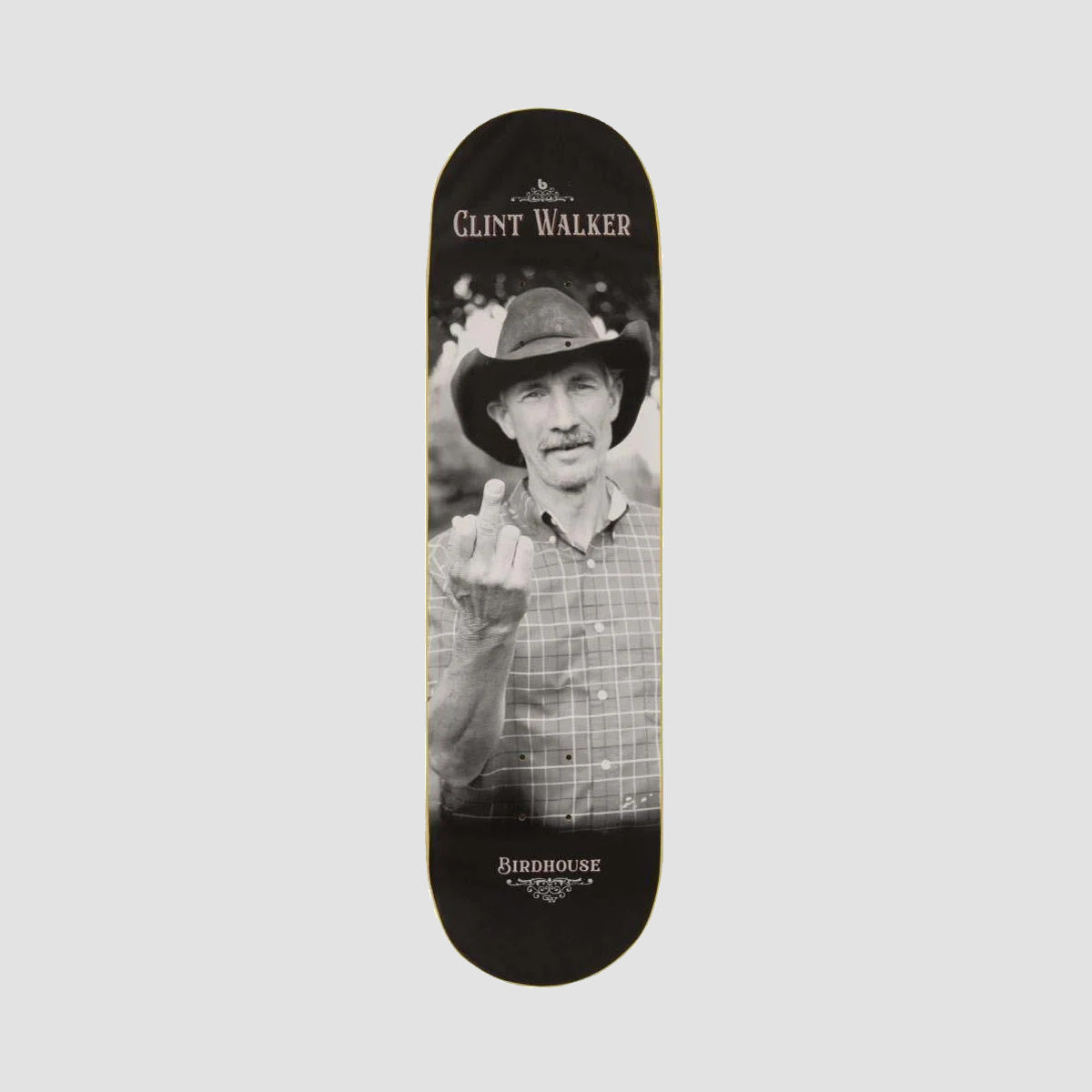 Birdhouse Walker Dad Skateboard Deck Black - 8.38"